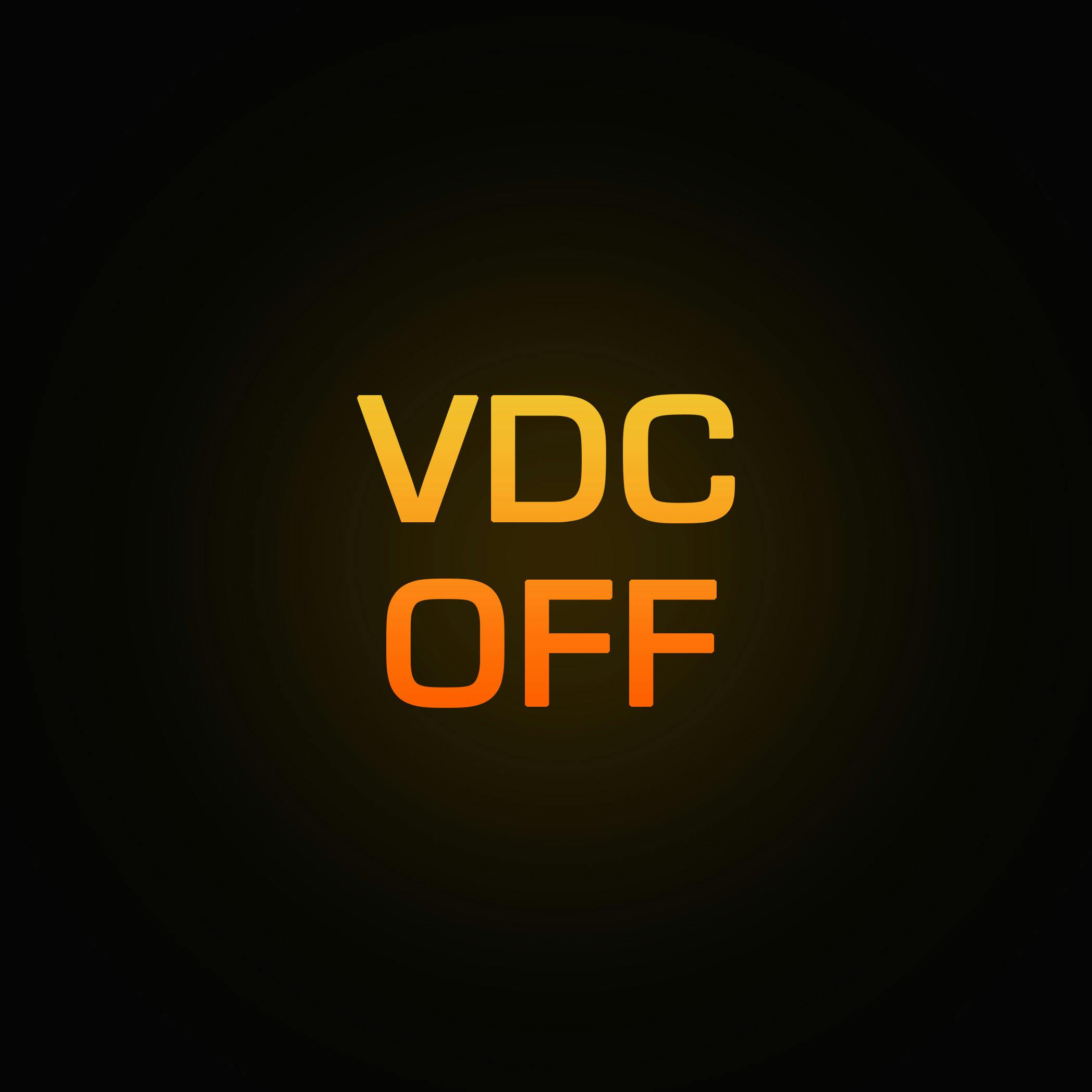 VDC OFF varningslampa